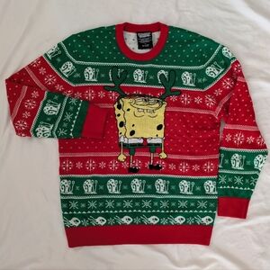 Nickelodeon SpongeBob SquarePants Ugly Christmas Holiday Sweater Size XL